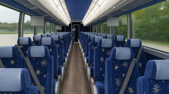 jacksonville 54 passenger charter bus inside