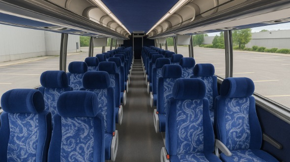 jacksonville 55 passenger charter bus inside