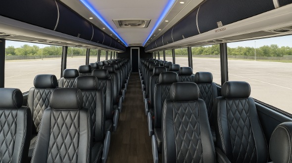jacksonville 56 passenger charter bus inside